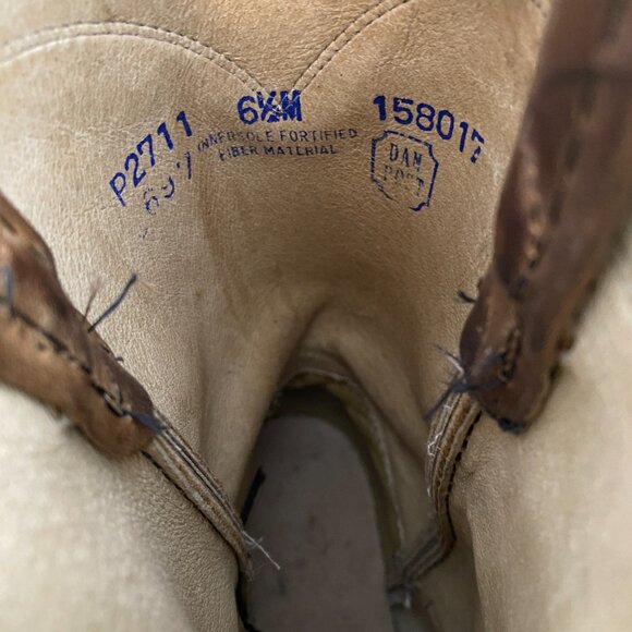 Dan Post Womens Brown Leather Pull On Work Cowboy Cowgirl Boots 6.5 - Picture 7 of 8